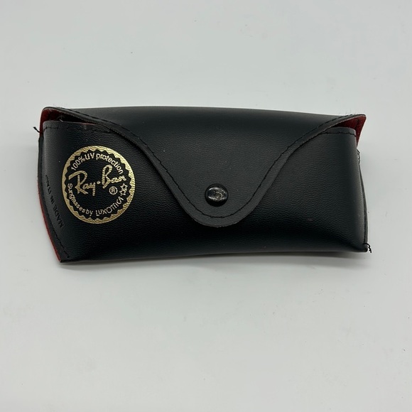 Ray Ban Sunglass Eyewear Case Black with Red Interior - Picture 3 of 7